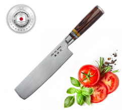 Nakiri Messer mit 3 Acrylringen (Gemüsemesser), Kitchenware, 31 cm mit schöner Magnetic-Box, Artikelnr.: 0789