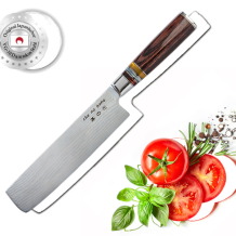 Nakiri Knife with 3 acryl-circles (vegetable knife), Kitchenware, 31 cm with beautiful magnetic-box, Item no.: 0789