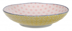 TDS, Pasta Plate, Starwave, Pink/Yellow, Ø 21 cm, Art.-Nr.: 14368