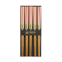 TDS, Chopstick Set of 5, Bamboo, Pink, Item No. 14456