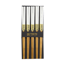 TDS, Chopstick Set, Bamboo White, 5 pair, Item No. 14458