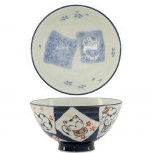 TDS, Bowl, Kawaii Cat Neko, Blue, Ø 11.2 x 6 cm, 300 ml - Item No. 14972