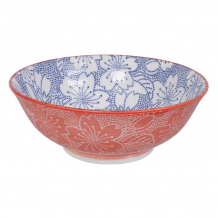 TDS, Tayo-Schale, Mixed Bowls Sakura, Blau/Rot, Ø 19,7 x 7 cm 1000ml - Art Nr. 15467