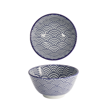 TDS, Rice Bowl, Nippon Blue, Waves, Ø 12 x 6.4 cm 300 ml - Item No. 16000