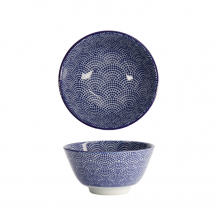 TDS, Reis-Schale, Nippon Blue, Punkte, Ø 12 x 6,4 cm 300 ml - Art Nr. 16001