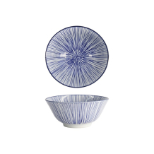 Tayo Bowl Nippon Blue Lines, Porcelain, 500 ml