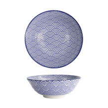 TDS, Soba-Schale, Nippon Blue, Waves, Ø 21 x 7,8 cm 1000 ml - Art Nr. 16012