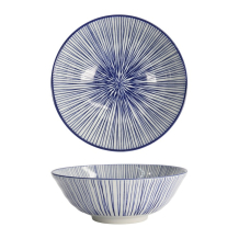 Ramen Bowl Nippon Blue Lines, Porcelain, 1 L