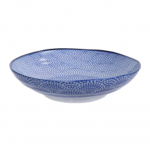 TDS, Pasta-Teller, Nippon Blue, Dots, Ø 21 x 5,2 cm - Art Nr. 16028