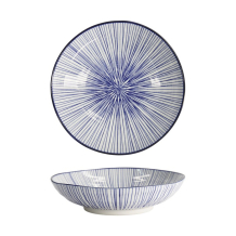 Pasta Plate Nippon Blue Lines, Porcelain, &Oslash; 21 cm