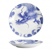 TDS, Plate, Dragon, Blue, Ø 25.3 x 3.5 cm - Item No. 16115