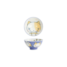 Reisschale Kawaii Katze Neko Blau, Porzellan, 200 ml