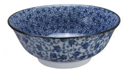 TDS, Ramen-Schale, Hana Blue Mixed Bowls, Ø 20,5 x 8 cm 1200 ml, Karakusa, Art Nr. 16539