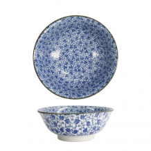 TDS, Ramen Bowl, Hana Blue Mixed Bowls, Ø 20.5 x 8 cm 1200 ml, Karakusa - Item No. 16539