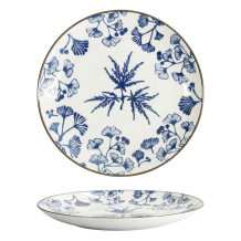 Plate Flora Japonica Maple Blue, White, Porcelain, &Oslash; 25.7 cm