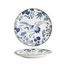 TDS, Plate, Flora Japonica, Crane, Ø 16 x 2 cm - Item No: 16849