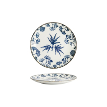 Plate Flora Japonica Maple Blue, White, Porcelain, &Oslash; 16 cm