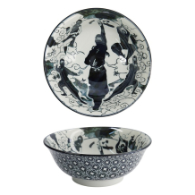 Ramen Bowl Asakusa Ninja White, Red, Black, Porcelain, &Oslash; 20.5 cm, 1.25 l