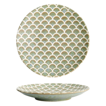 Teller Vert Sauge Mermaid Gr&uuml;n, Steinzeug, &Oslash; 25,3 cm