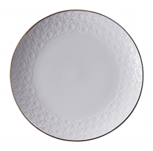 TDS, Plate, Nippon White, Stripes, Ø 15 x 2 cm, Item No. 16964