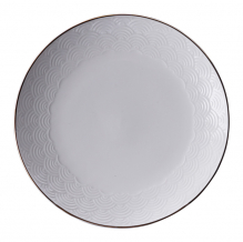 TDS, Plate, Nippon White, Waves, Ø 15 x 2 cm, Item No. 16965