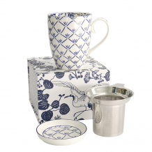 TDS, Mug Giftset, Flora Japonica, Maple, w/Strainer and Tea Tip,  380ml - Item No 16977