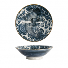 TDS, Japonism Schale, Carp, Dunkelgrau, Ø 25,2x7,7 cm - Art Nr: 17116