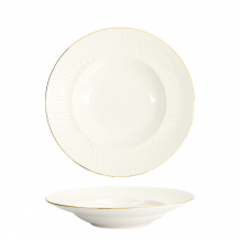 TDS, Pasta Plate, Nippon White, Lines, Ø 25.8 x 5 cm 300 ml - Item No. 17147