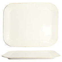TDS, Serving Plate, Nippon White, 40 x 32 x 2.3 cm, Item No. 17295