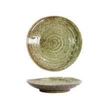 Triangular Plate Shinryoku Green, Stoneware, 18.9 &times; 3.5 cm