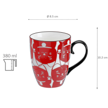 Rote Katze Kawaii Glückliche Katze (Lucky Cat) Tasse in Geschenkbox bei Tokyo Design Studio (Bild 3 von 3)