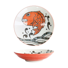 Deep Plate Seafood Snapper Red, Porcelain, &Oslash; 21.7 cm, 900 ml