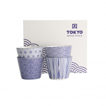 TDS, Tassen Set, 4 Stk, Nippon Blue, Ø 8,3 x 6,5 cm 180 ml - Art Nr. 17836