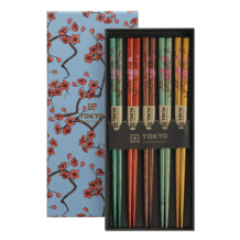 TDS, Chopstick Set, Sakura, 5 pair, 22,5 cm, Item No. 17862