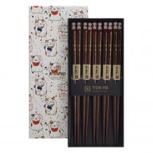 TDS, Chopstick Set, Kawaii, 5 pair, 22,5 cm, Item No. 17863