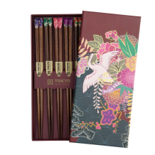 TDS, Chopstick Set, Japan Flower, 5 pair, 22,5 cm, Item No. 17865