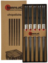 TDS, Chopstick Set, Stainless Steel, 5 pair, 22,5 cm, Item No. 17906