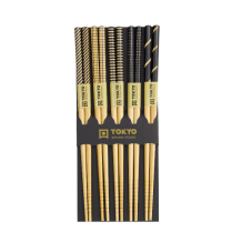 TDS, Chopstick Set,5 Black Stripe DJ, Kitchenware, 5 pair, Ø 22 cm, Item No. 17938