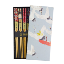 TDS, Chopstick Set, Crane, 5 pair, 22,5 cm, Item No. 17947