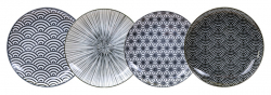 TDS, 4 Plate Set, Nippon Black, Ø 25,7 cm, Item No. 17971