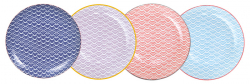 TDS,4  Plate Set, Starwave, Ø 20,6 cm, Item No. 17985