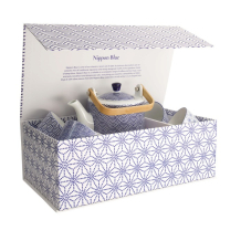 Tea Set Nippon Blue Blue, White, 5pcs, Porcelain, 180 ml