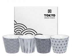 TDS, Cup Set, 4 pcs, Nippon Black, 180ml, Item No. 17995