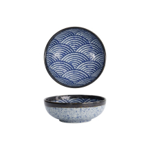Rice Bowl Aisai Seigaiha, Stoneware, 550 ml