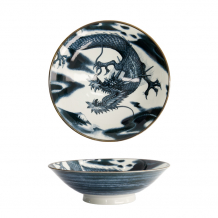 TDS, Japonism Schale, Dragon, Dunkelgrau, Ø 25,2x7,7 cm - Art Nr: 18689