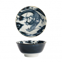 TDS, Japonism Schale, Dragon, Dunkelgrau, Ø 15x7 cm - Art Nr: 18690