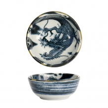 TDS, Japonism, Saucenschale, Dragon, Dunkelgrau, Ø 8.7x3.7 cm, 95ml -Art Nr: 18696