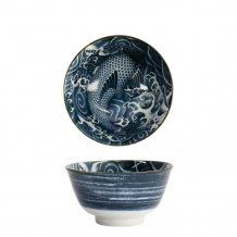 TDS, Japonism Schale, Carp, Dunkelgrau, Ø 12.7x6.8 cm - Art Nr: 18699