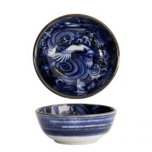 TDS, Japonism Schale, Kran, Blau, Ø 8.7x3.7 cm, 95ml - Art Nr: 18751