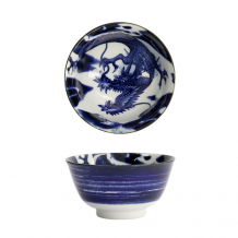 TDS, Japonism Schale, Dragon, Blau, Ø 12.7x6.8 cm - Art Nr: 18756